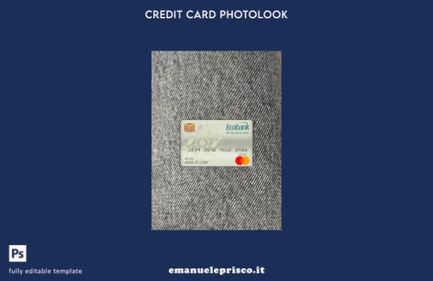 modello frontale photolook della carta di debito principale della banca Ecobank 